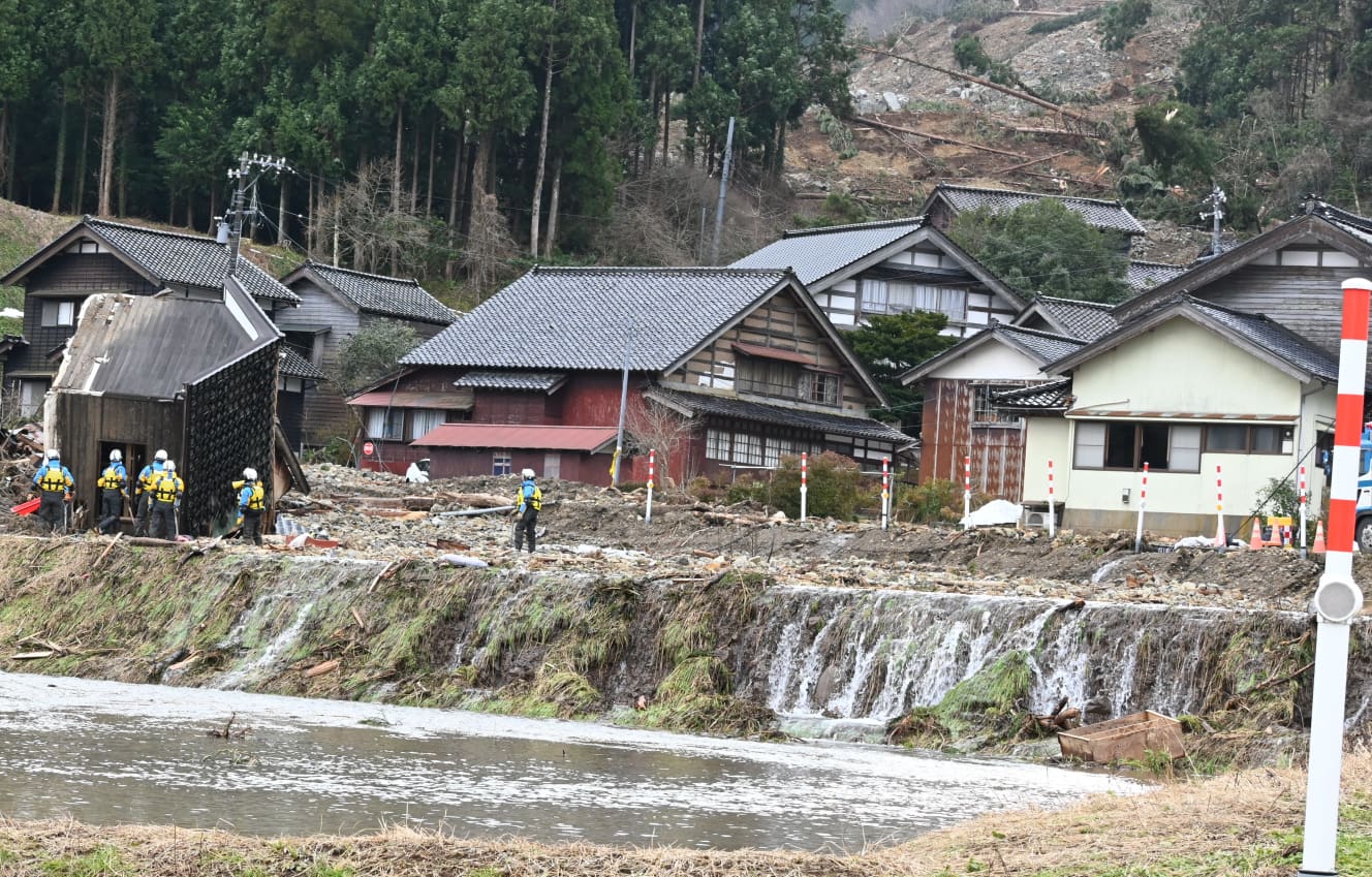 溢れた水は田畑にまで