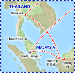 Exotic Borneo & Bangkok itinerary