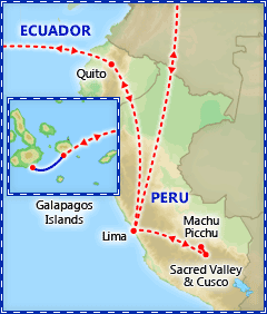 Peru, Galapagos Islands & Quito itinerary