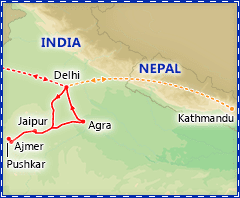 Taj Mahal Express & Pushkar Camel Fair itinerary