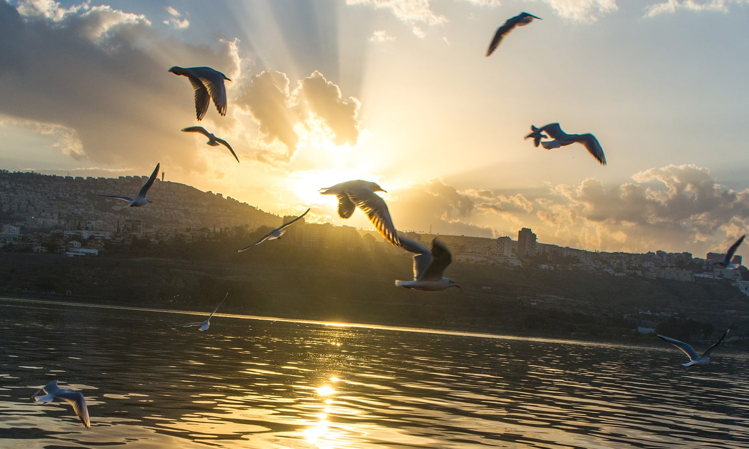 Sunset on the Sea of Galilee