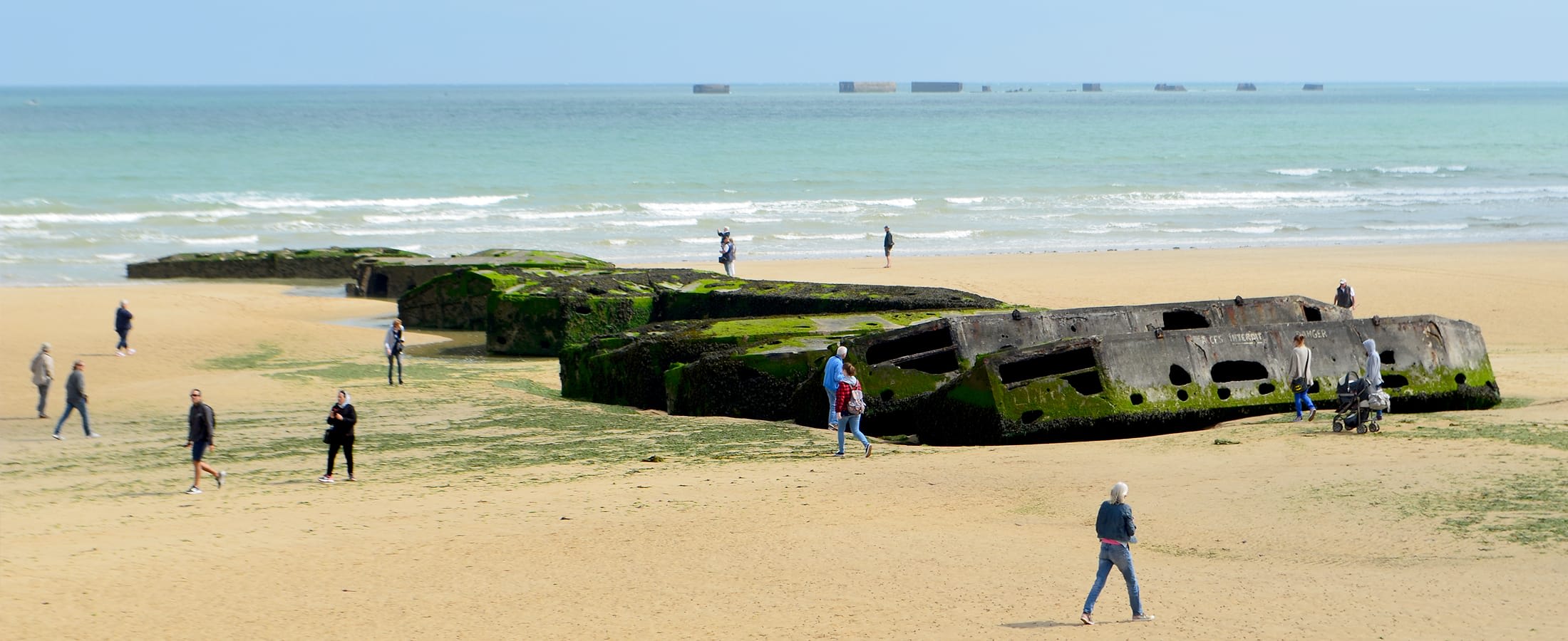 Remnants of the floating harbor, Arromanches