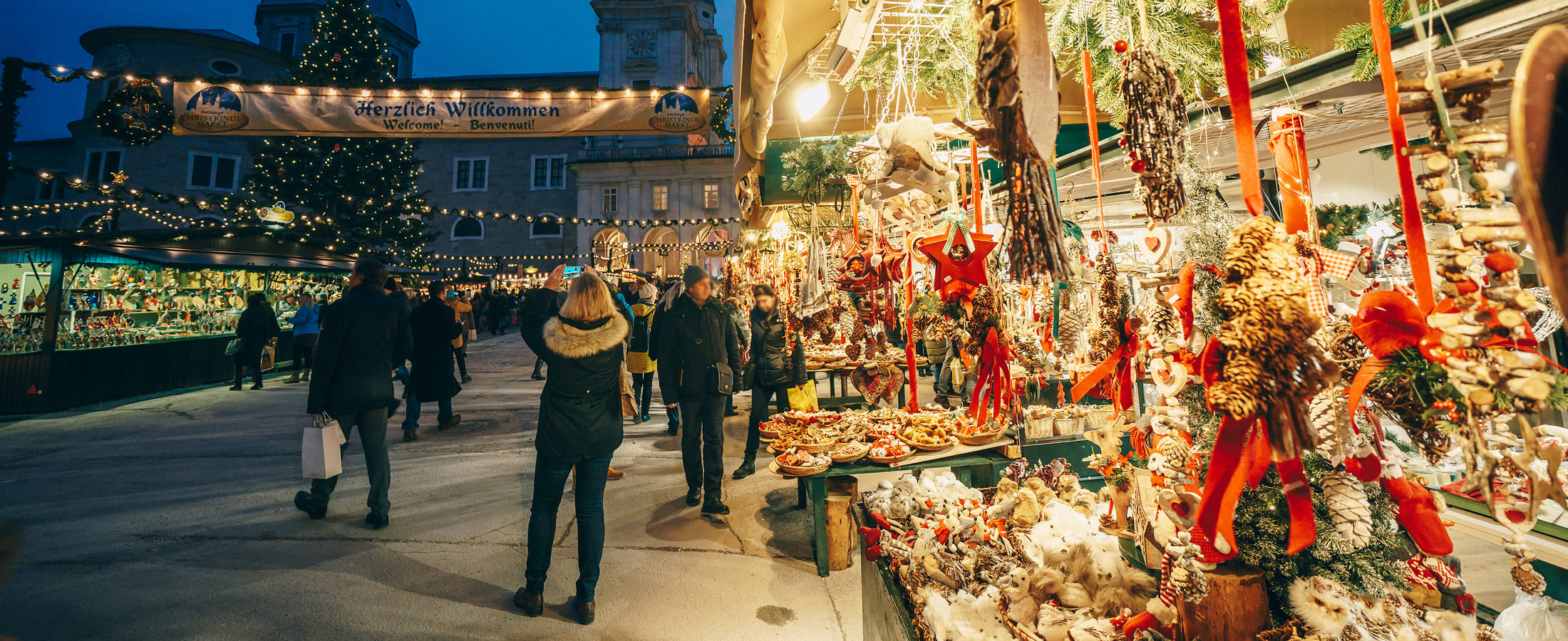 Stalls at Salzburg Christmas Market