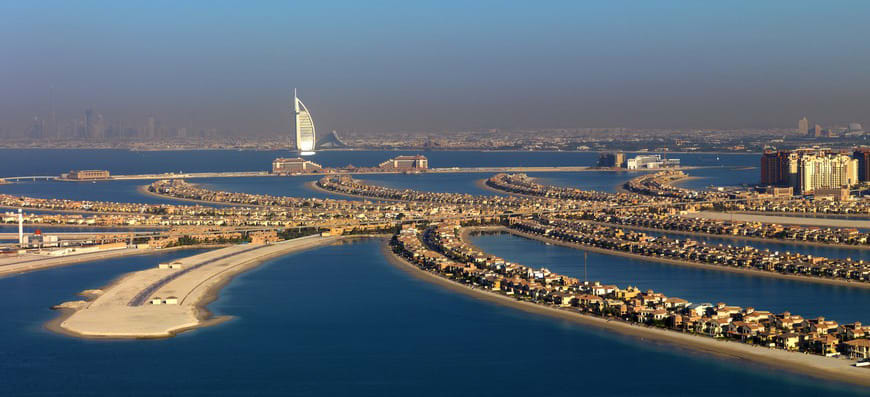 Palm island panorama, Dubai