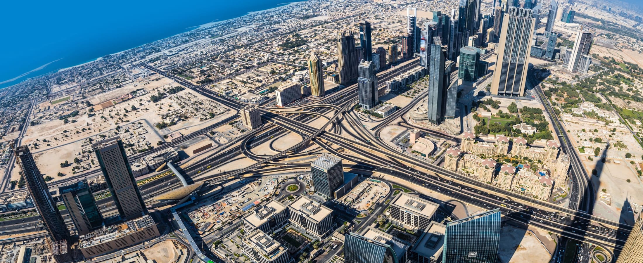 Aerial view of Dubai