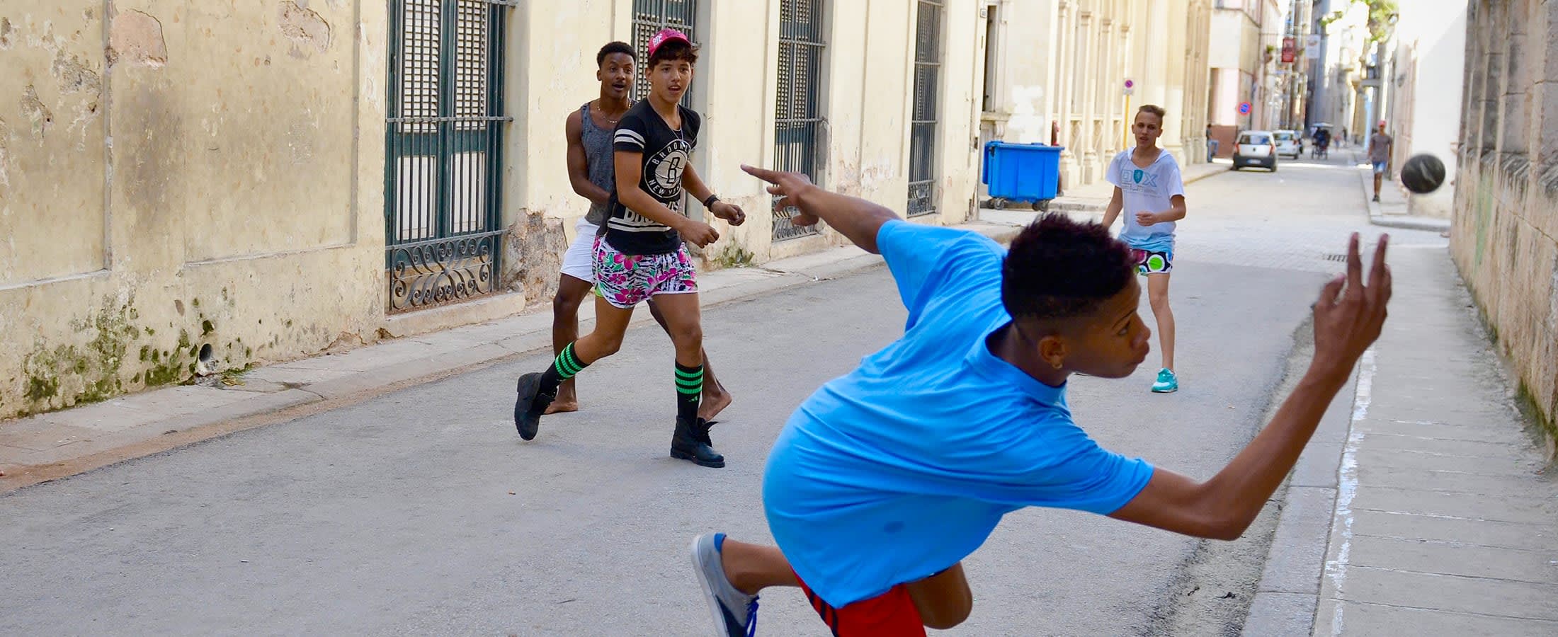 Kids playing on the streets of Havana