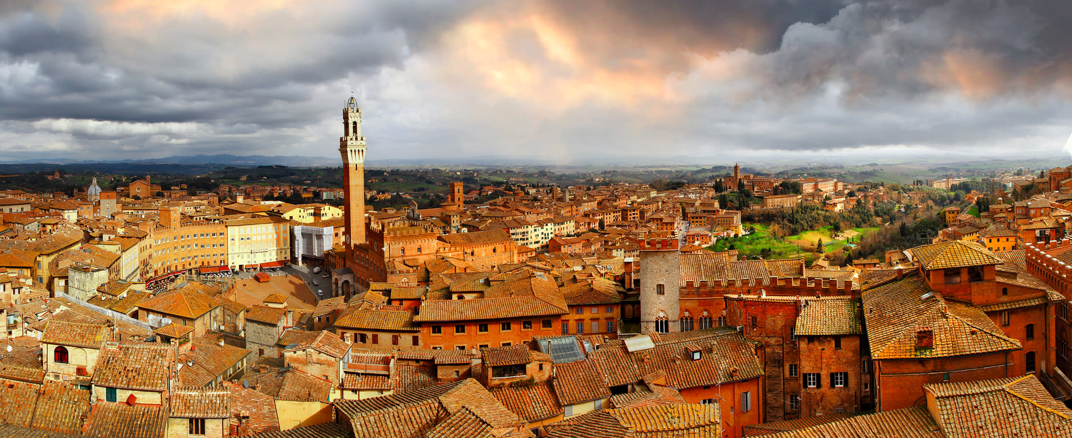 Panoramic view of Siena