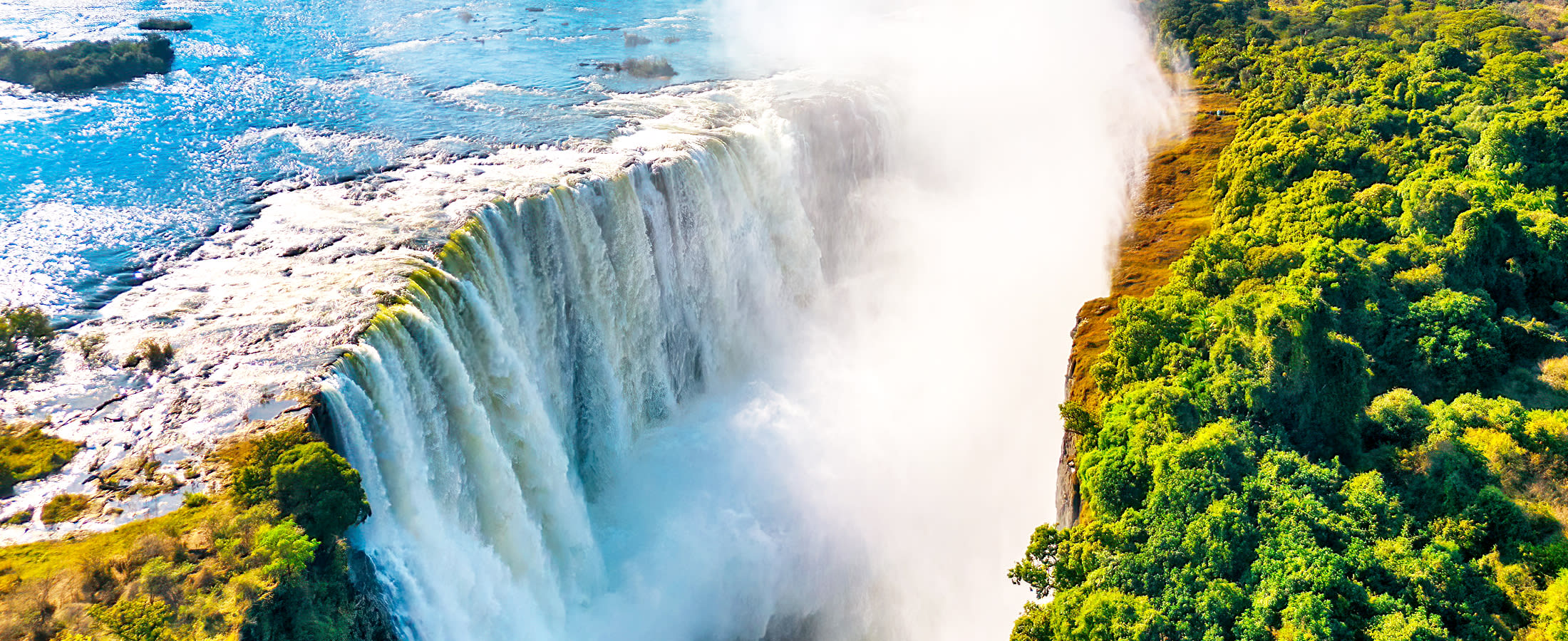 Aerial view of Victoria Falls