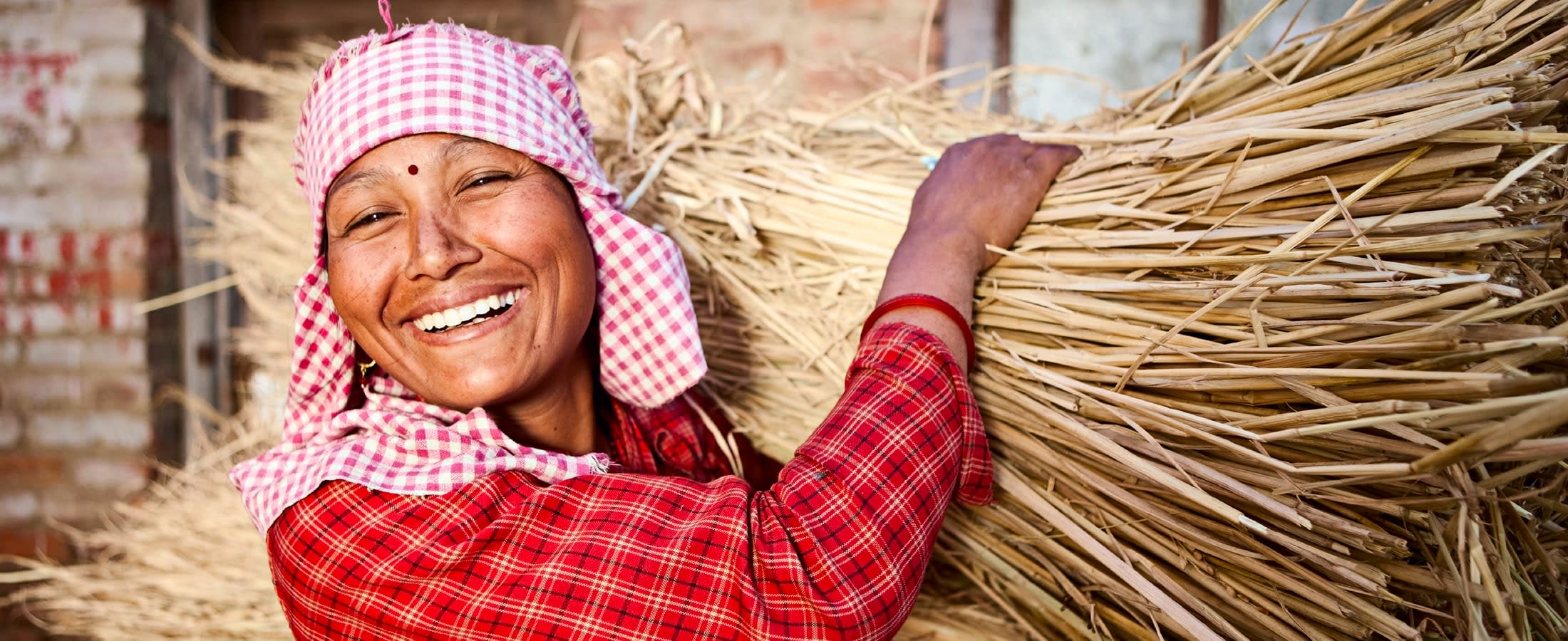 Smiling Nepali woman