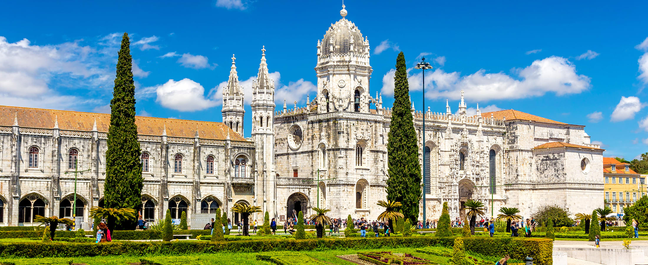 Panoramic view of Jeronimos Monastery, Lisbon