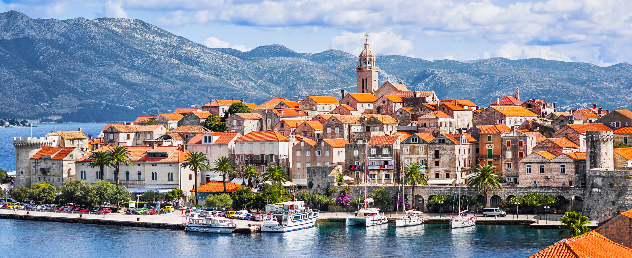 Panoramic view of Korčula