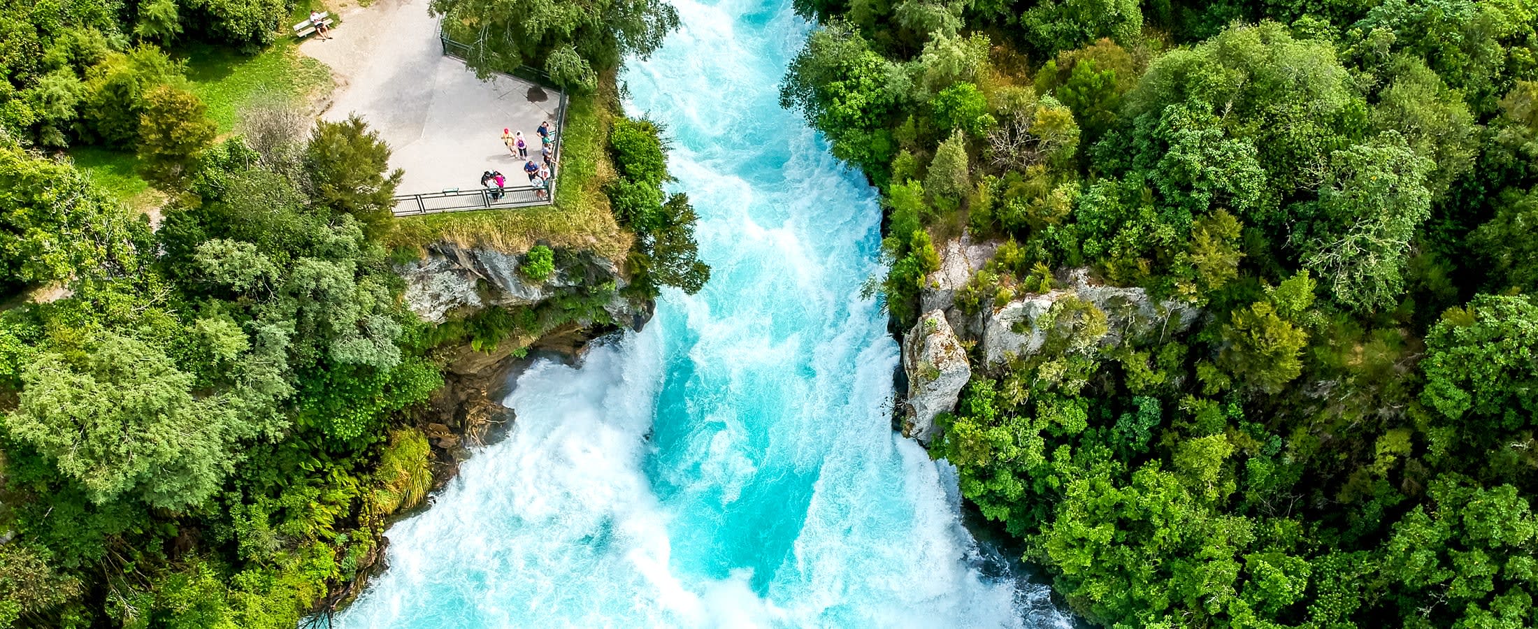 Aerial view of Huka Falls