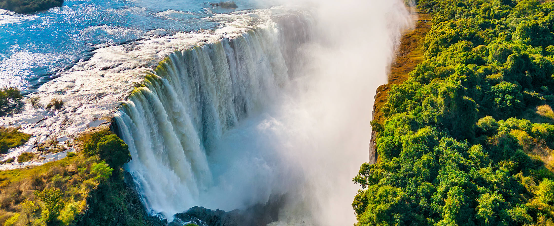 Aerial view of Victoria Falls