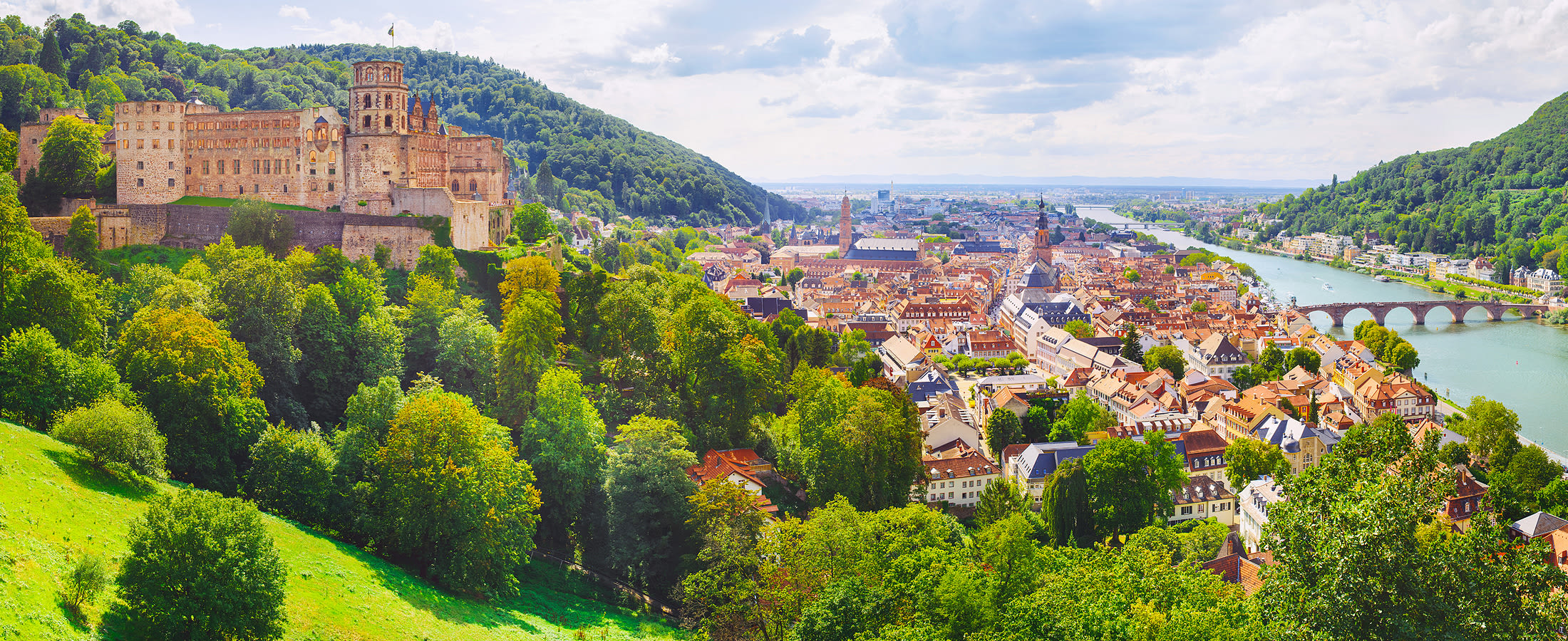 Panoramic view of Heidelburg, Germany