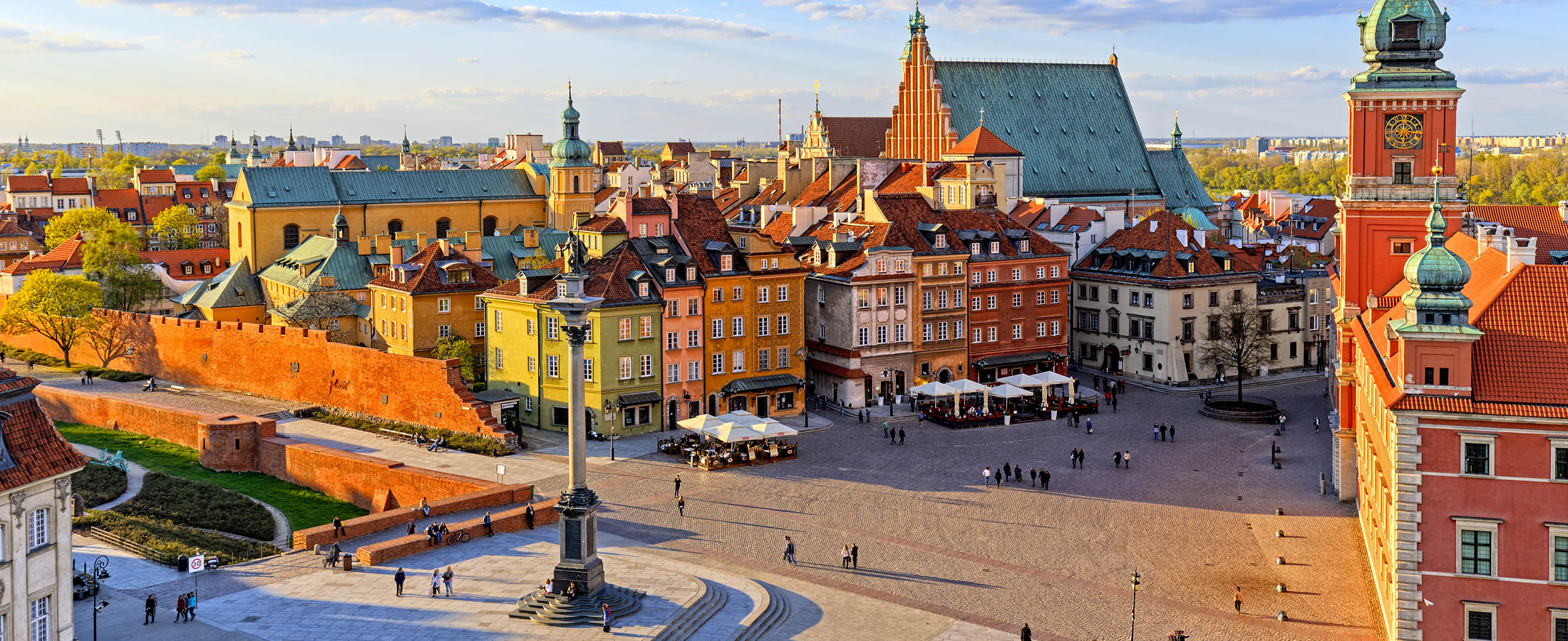 Panoramic view of Warsaw's Old Town