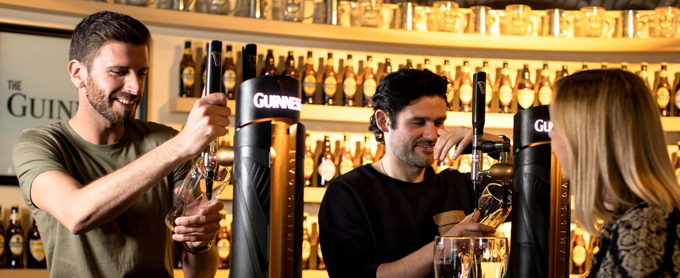 Pouring pints, Guinness Storehouse