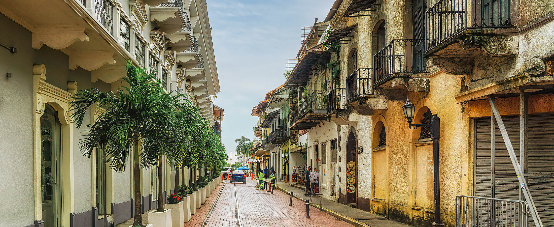 Street view of Casco Viejo, Panama