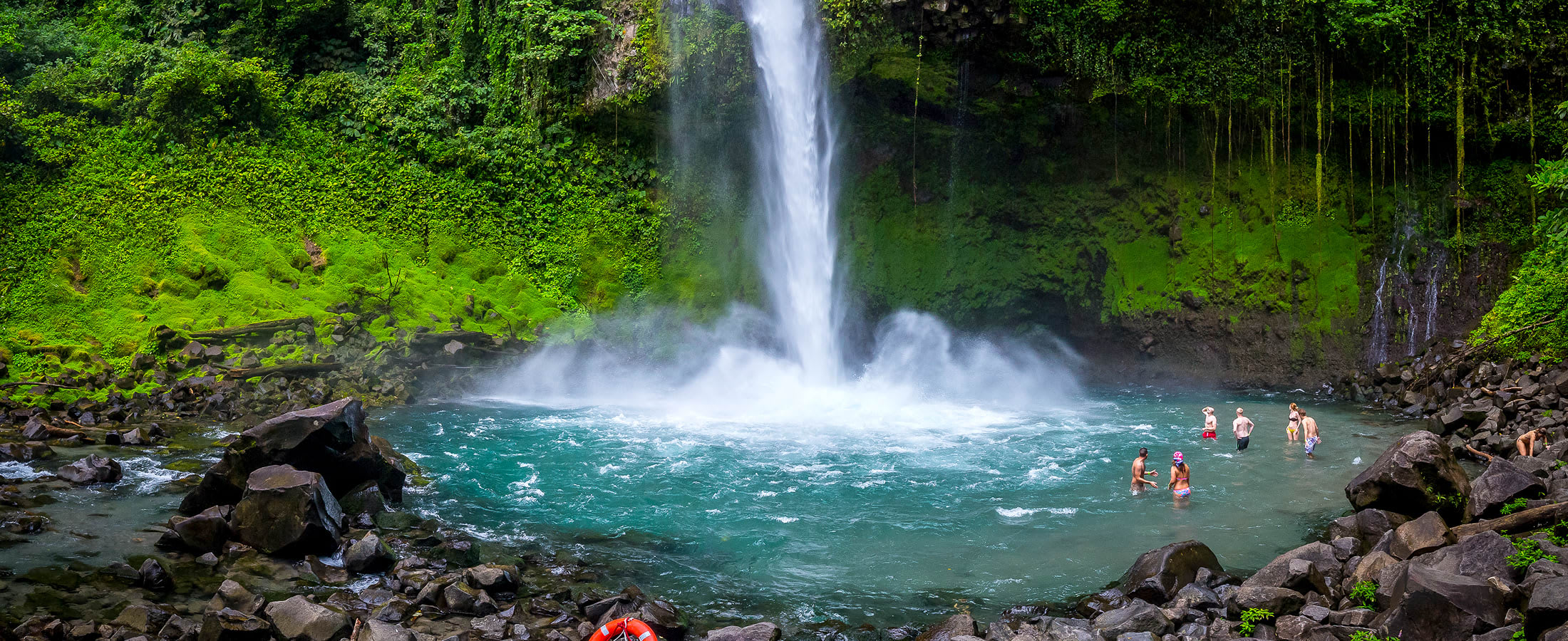 Swimmers, La Fortuna Waterfall, Costa Rica