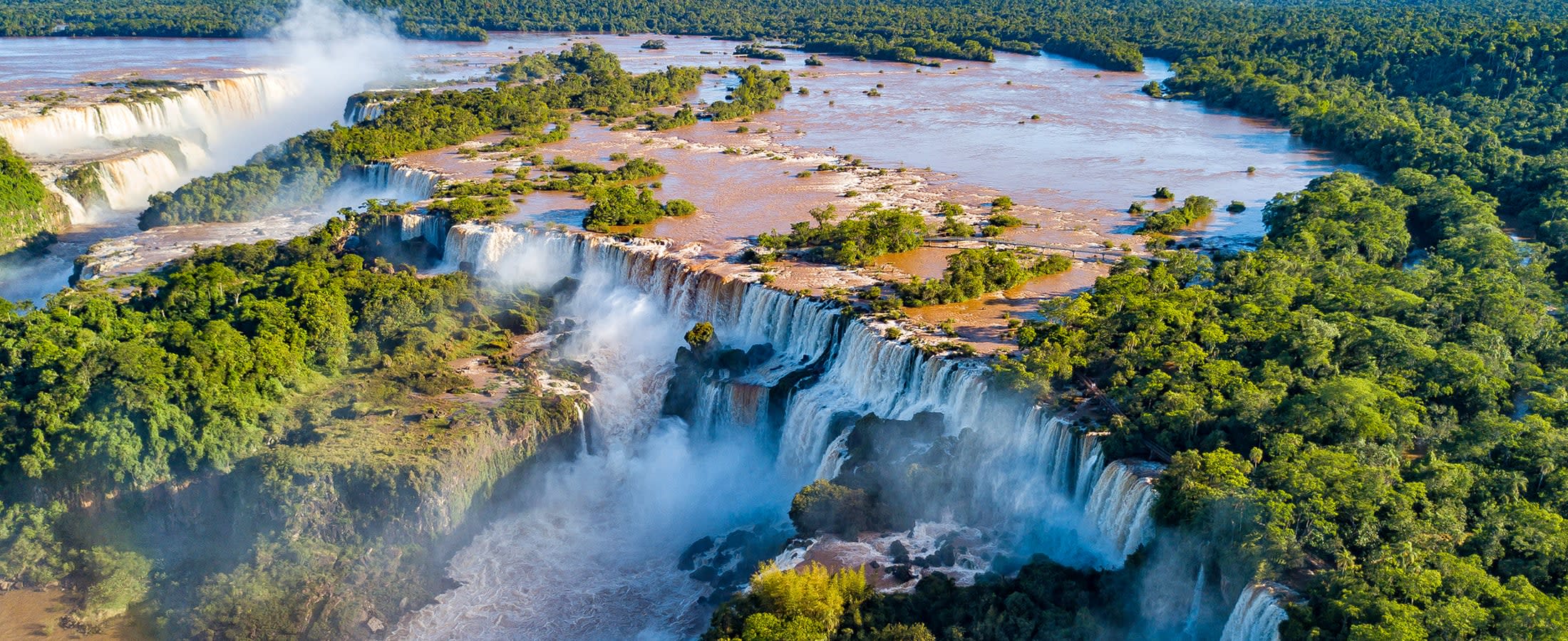Aerial view of Iguazú Falls