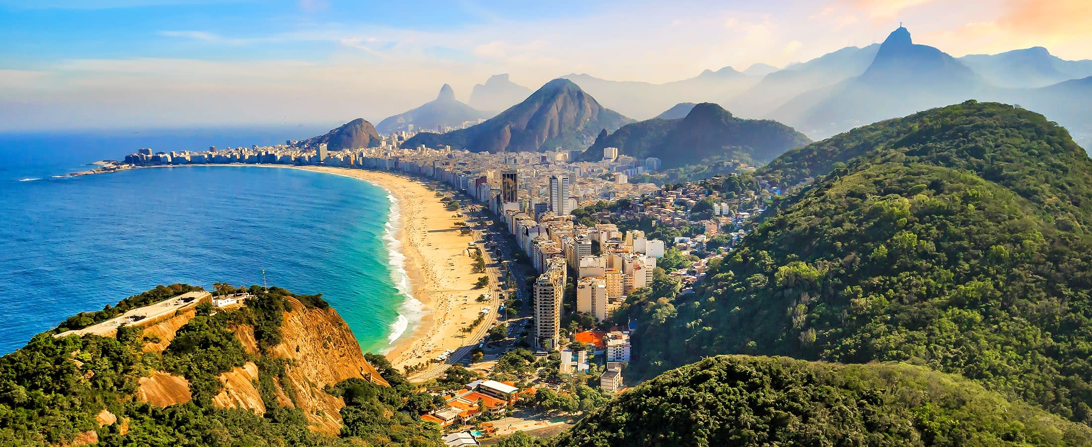 Panoramic view of Copacabana Beach, Rio de Janeiro