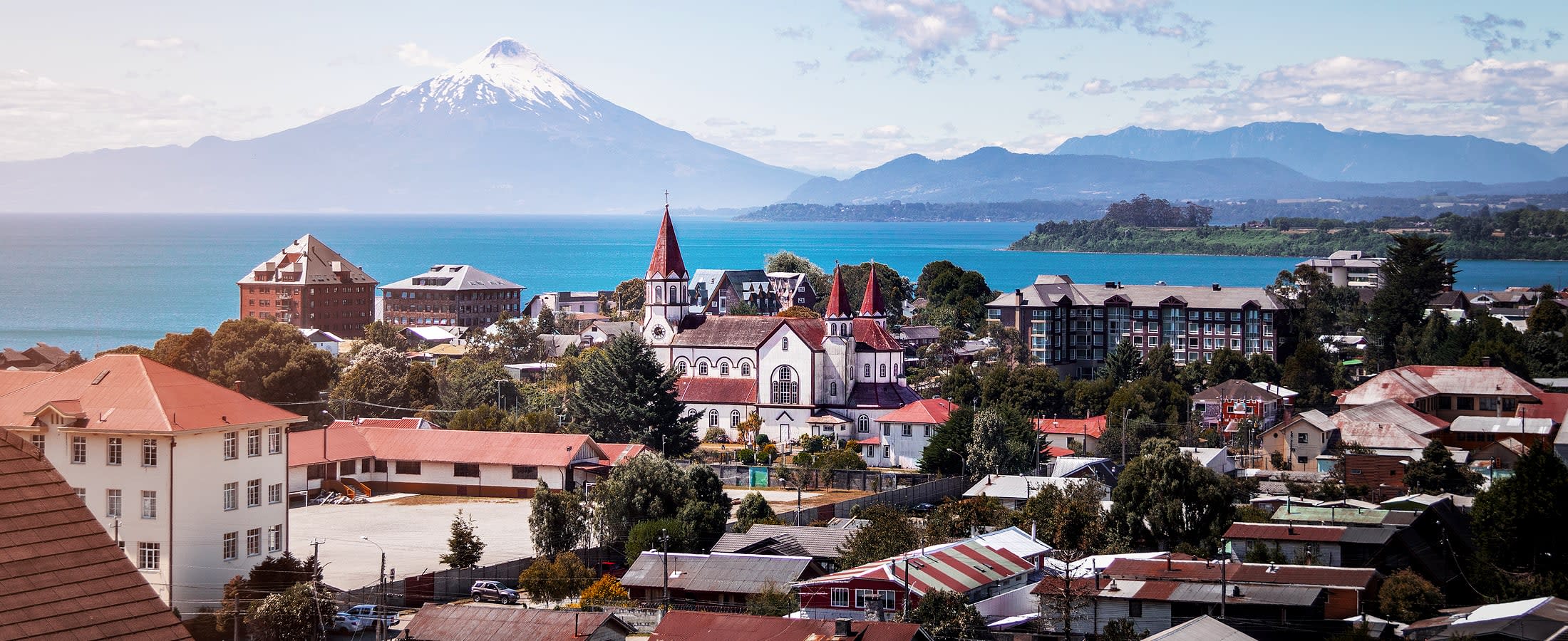 Puerto Varas with Osorno Volcano in the background
