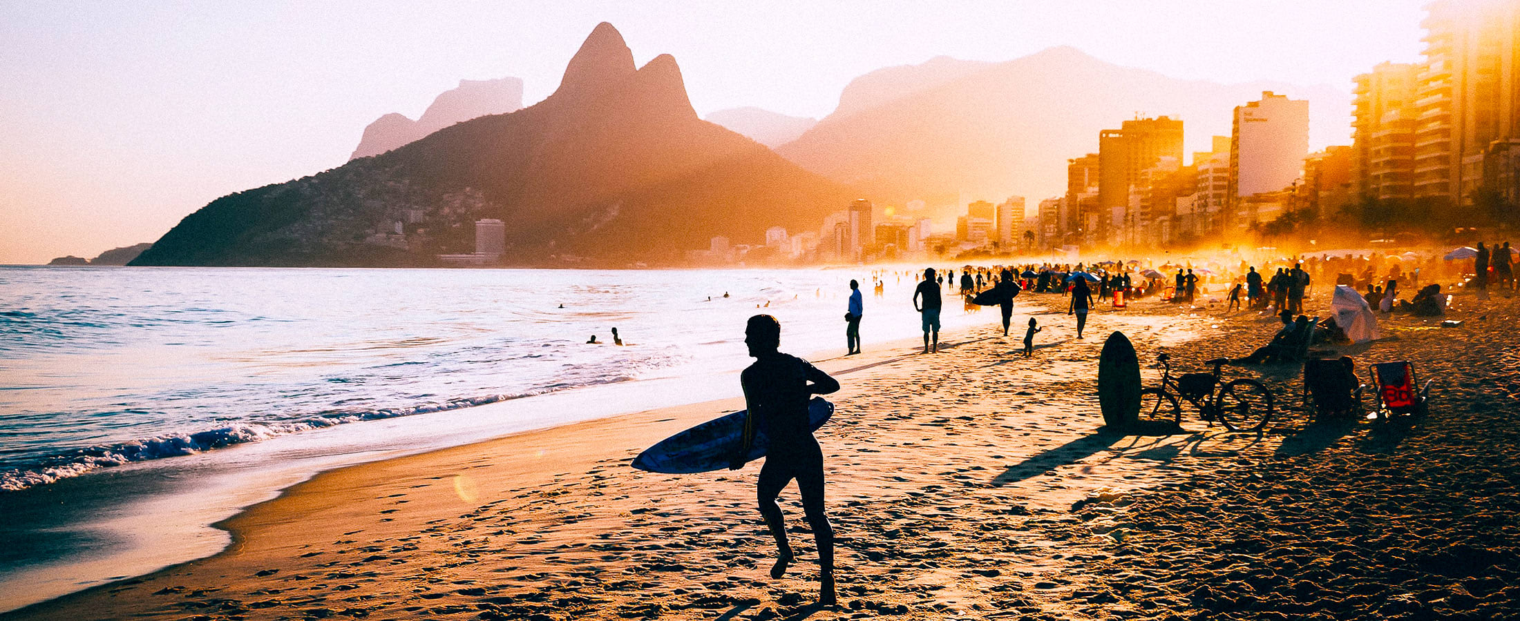 Sunset over Ipanema Beach, Rio de Janeiro