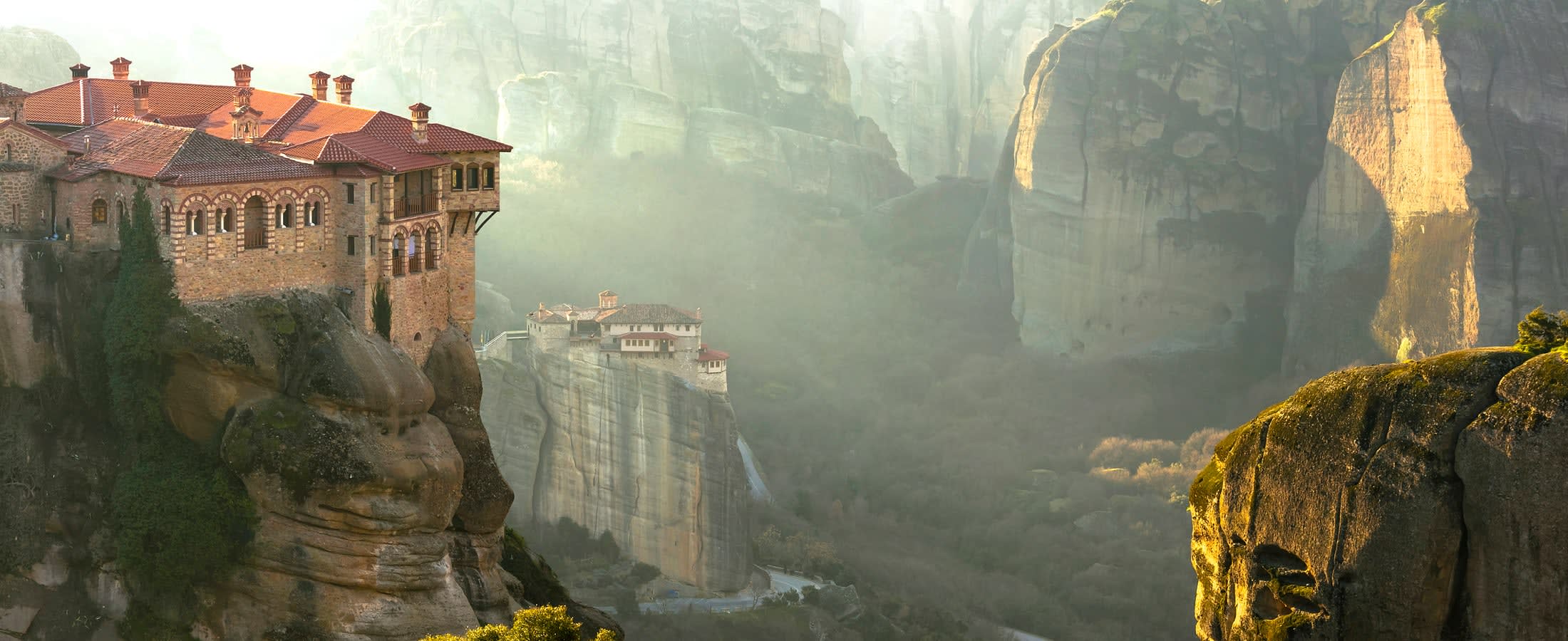 Monasteries in the early morning light, Meteora