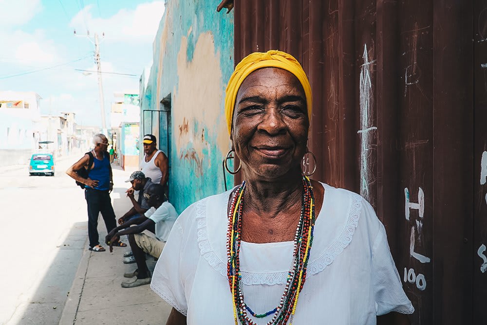 Portrait of a Cuban woman