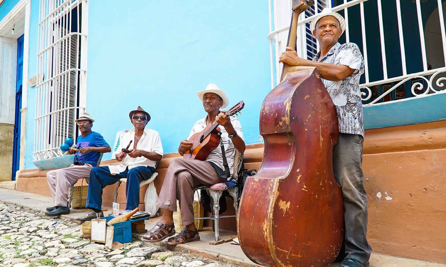 Musicians on the streets of Trinidad
