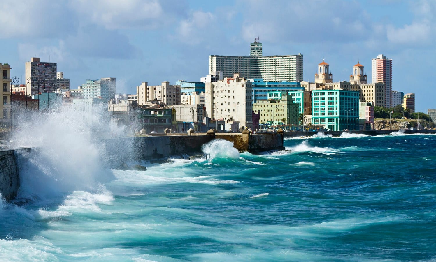 Waves crashing on the Malecon, Havana