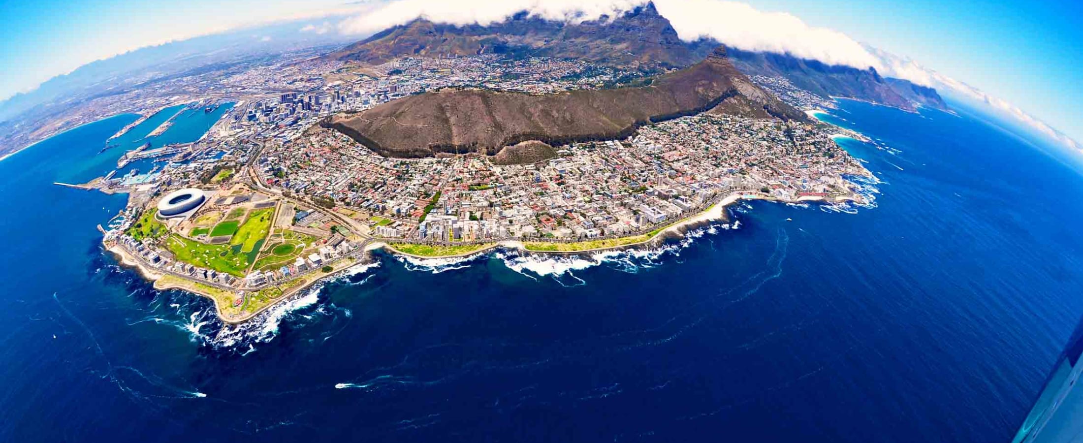 Aerial view of Cape Town, South Africa