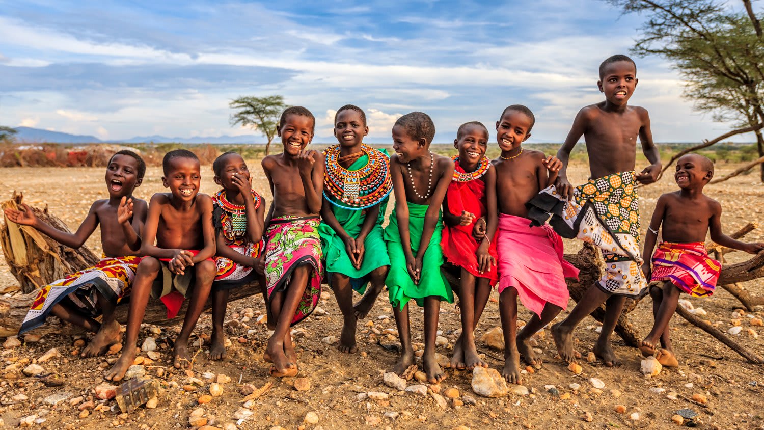 Group of children from Samburu tribe