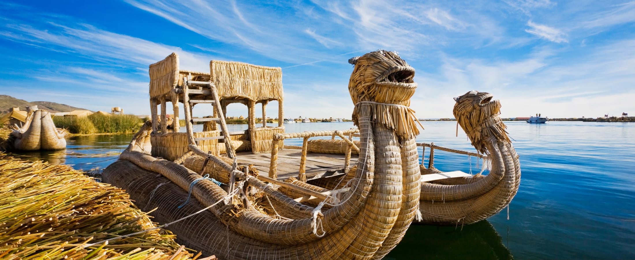 Reed boats, Lake Titicaca