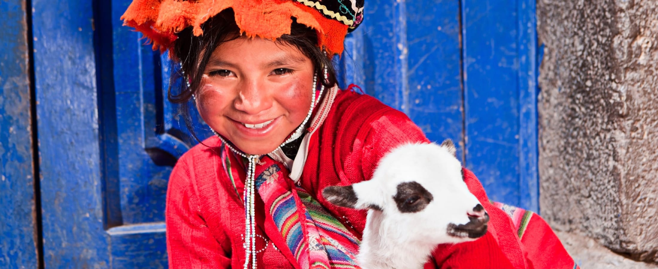 Peruvian girl in traditional clothing
