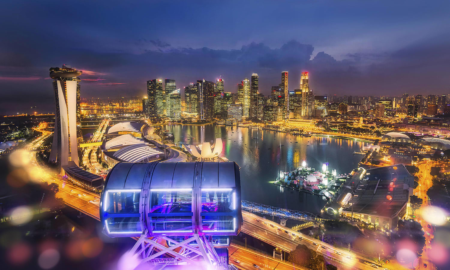 View of Singapore from Singapore Flyer