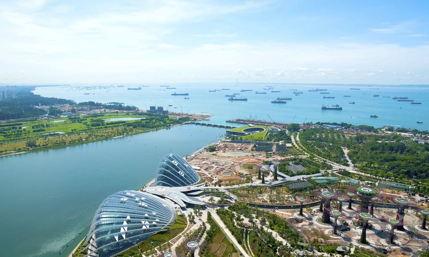 Aerial view of Botanical Gardens, Singapore