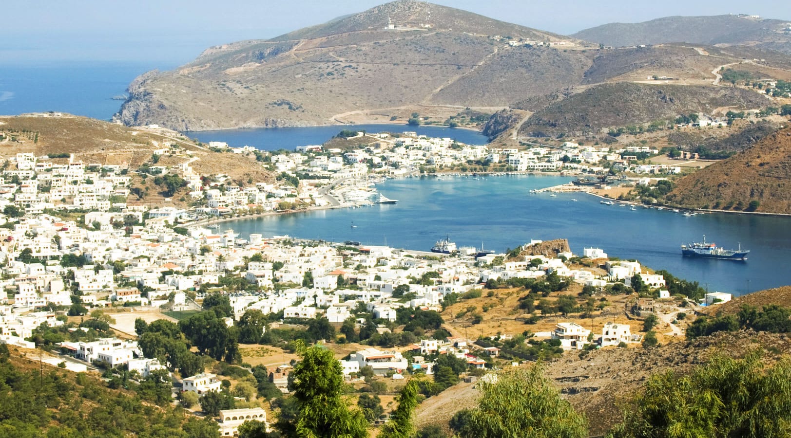 View of Skala, Patmos, from the Monastery of St. John