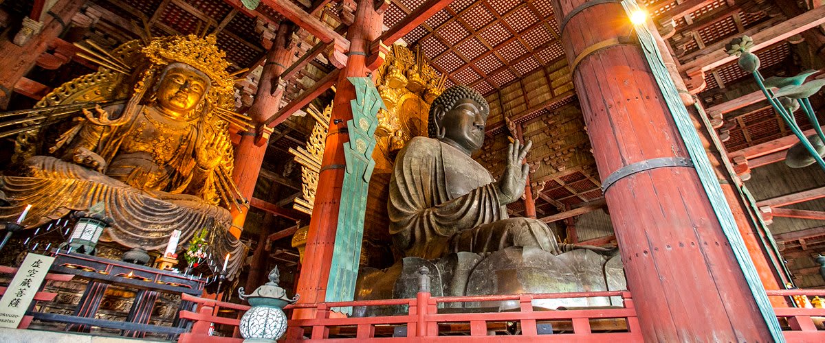 Daibutsu with Kokuzo Bosatsu at Todaiji Temple
