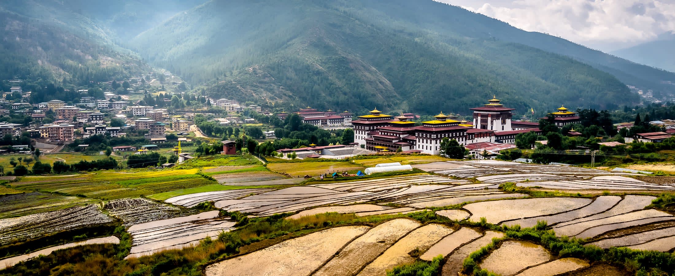 Panoramic view of Thimphu
