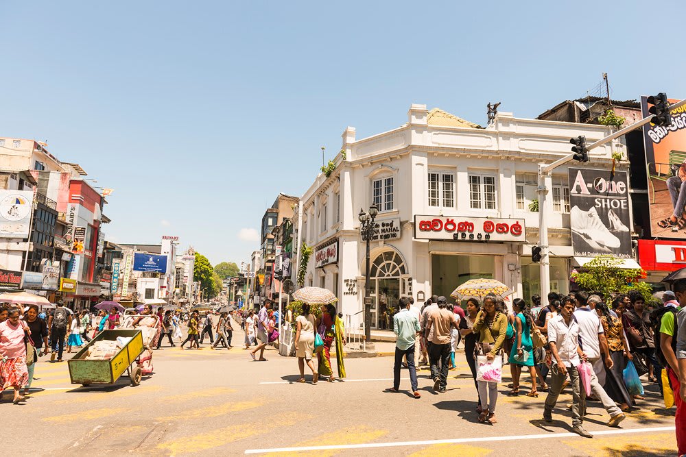 Daily hustle and bustle on the streets of Kandy