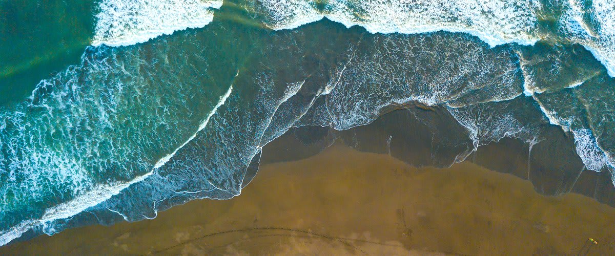 Aerial view of Costa Rican beach