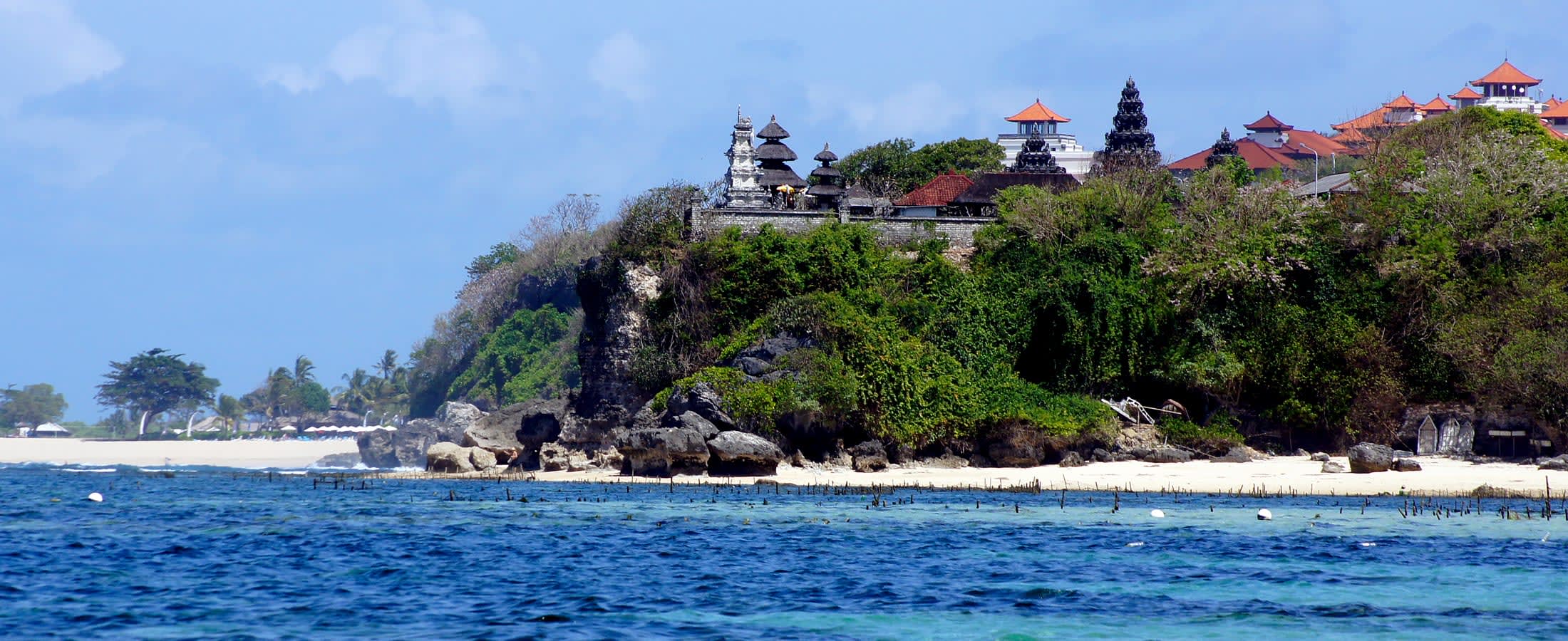 Panoramic view of Geger Temple, Nusa Dua