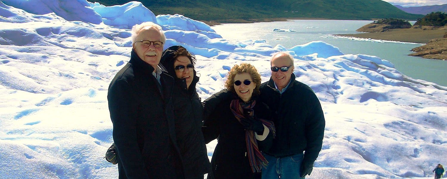 Friendly Planet travelers at Perito Moreno