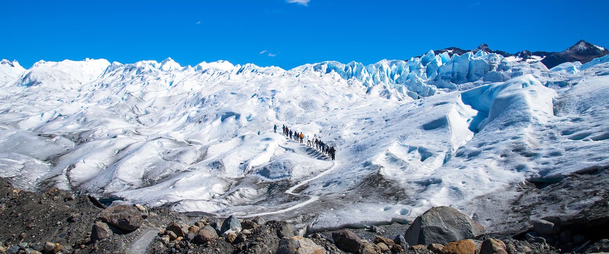 Group hiking Perito Moreno Glacier