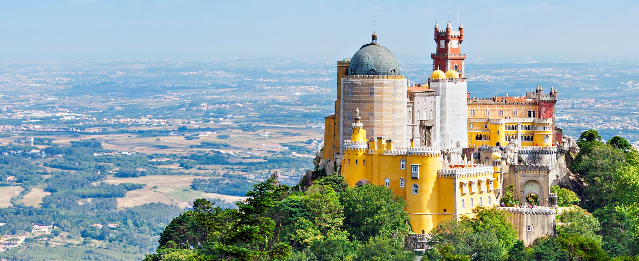 Panoramic view of Pena Palace, Sintra