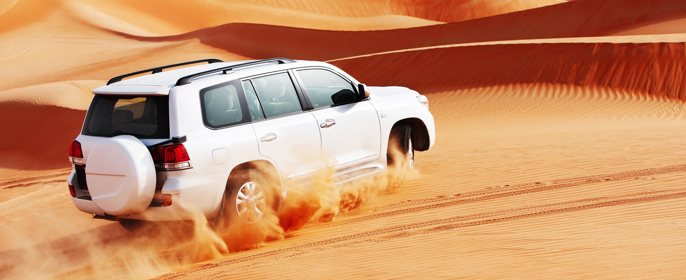 Jeep safari in the desert