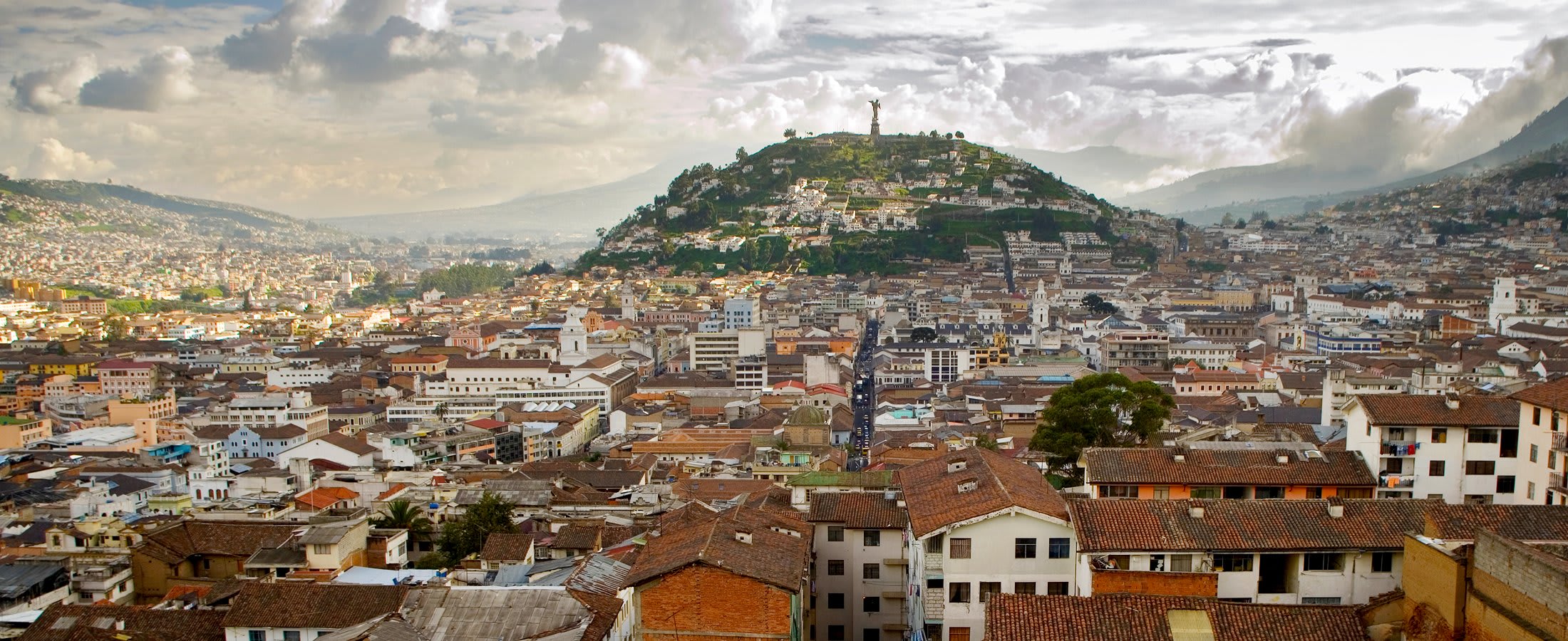 Panoramic view of Quito