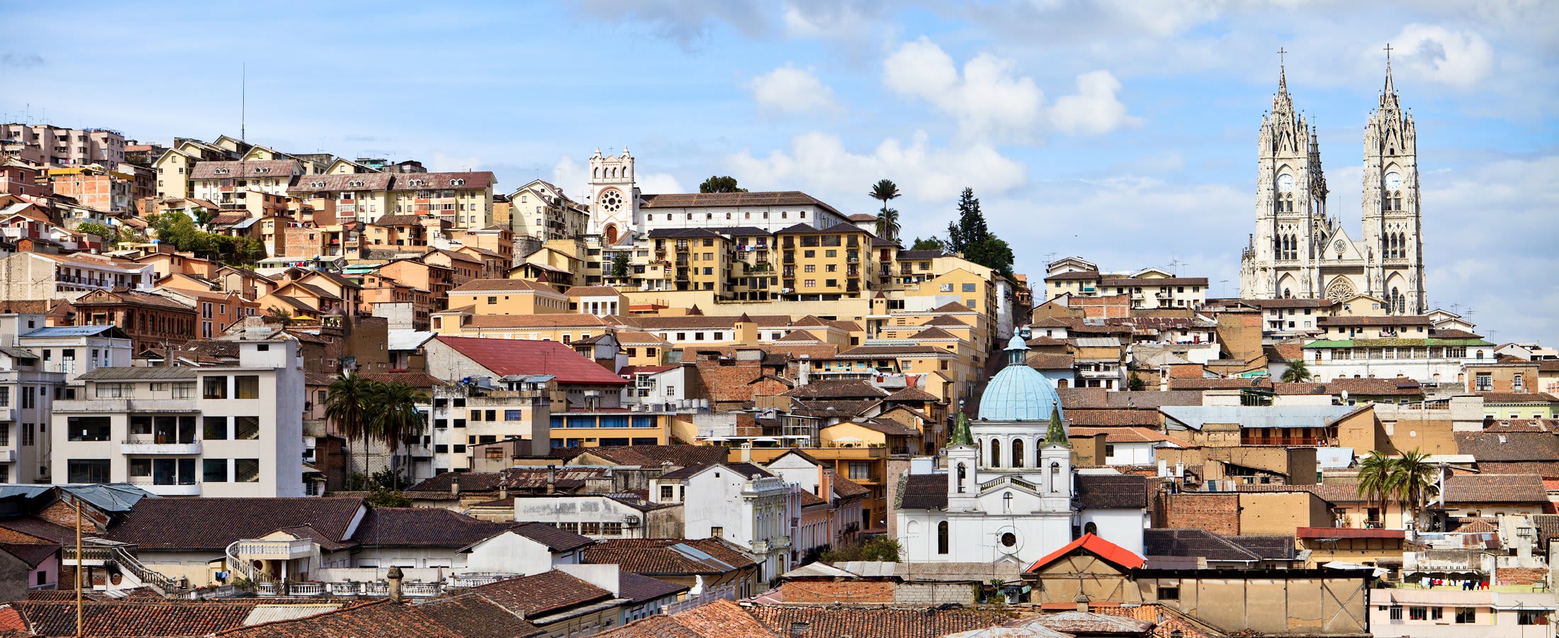 Panoramic view of Old Town, Quito