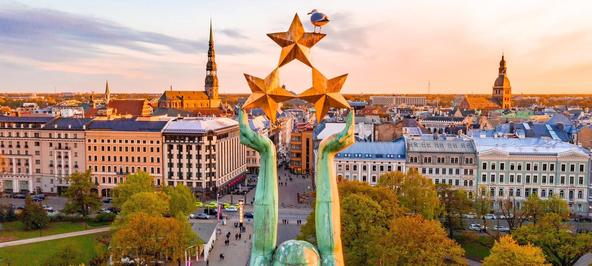 Monument of Liberty overlooking Riga