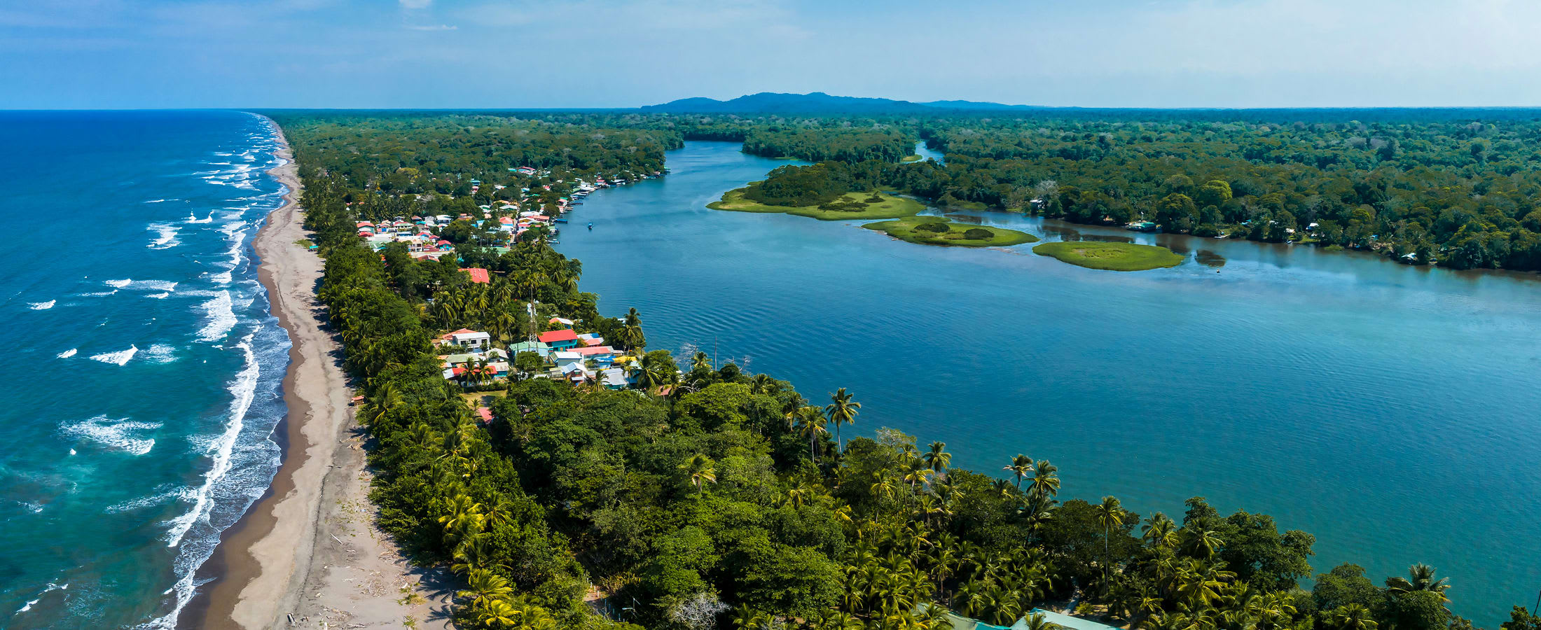 Aerial view of Tortuguero